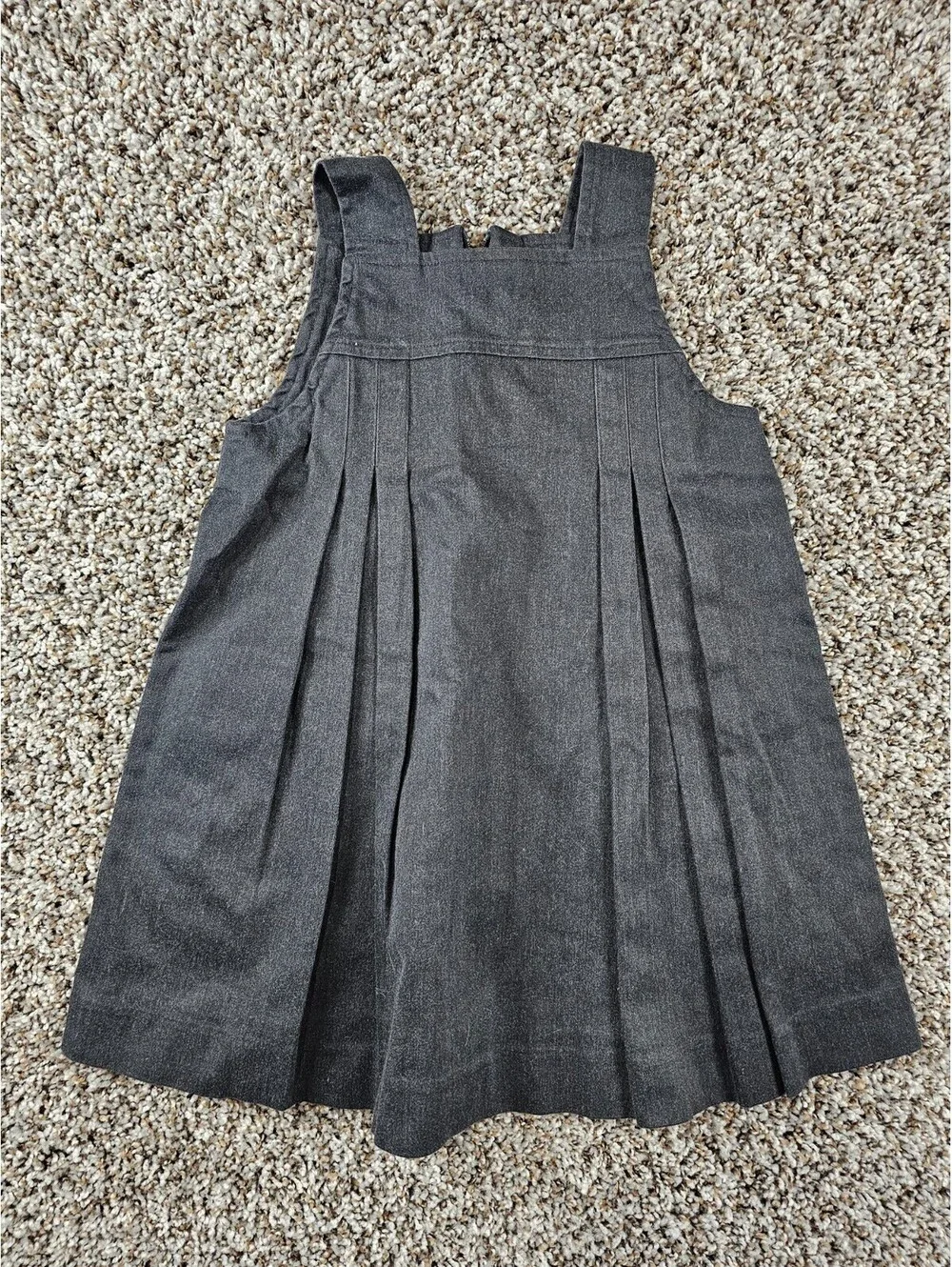 Ralph Lauren Toddler Girls Sz 3T Knee Length Pleated Dress Dark Gray Jumper